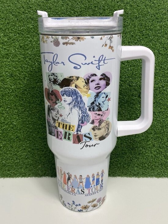 Taylor Swift 40oz Tumbler - The Eras Tour Tribute Los Angeles, CA August 9 2023 - Picture 1 of 5
